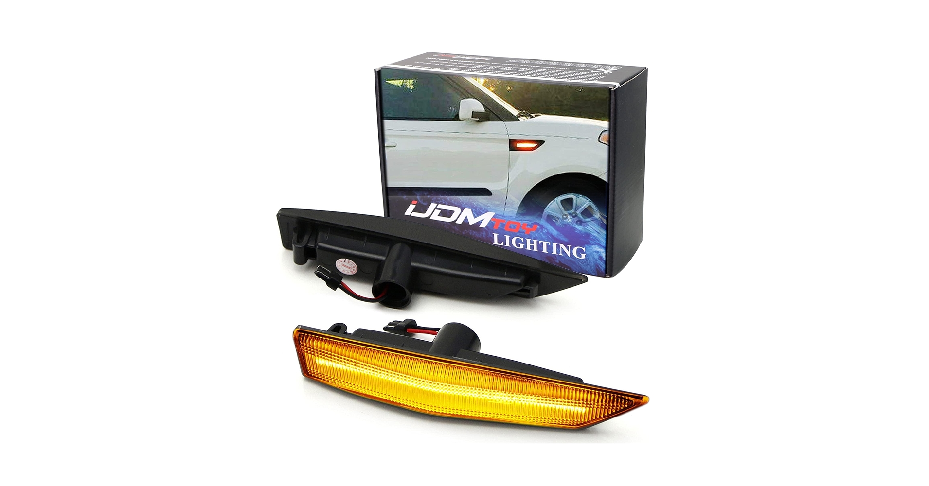 miy ♡ Amazon.com: iJDMTOY Smoked Lens Full Amber LED Fender